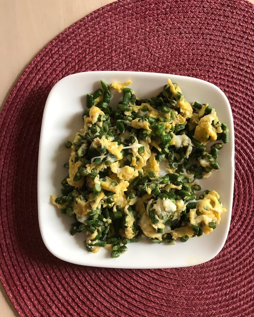 豆角炒鸡蛋