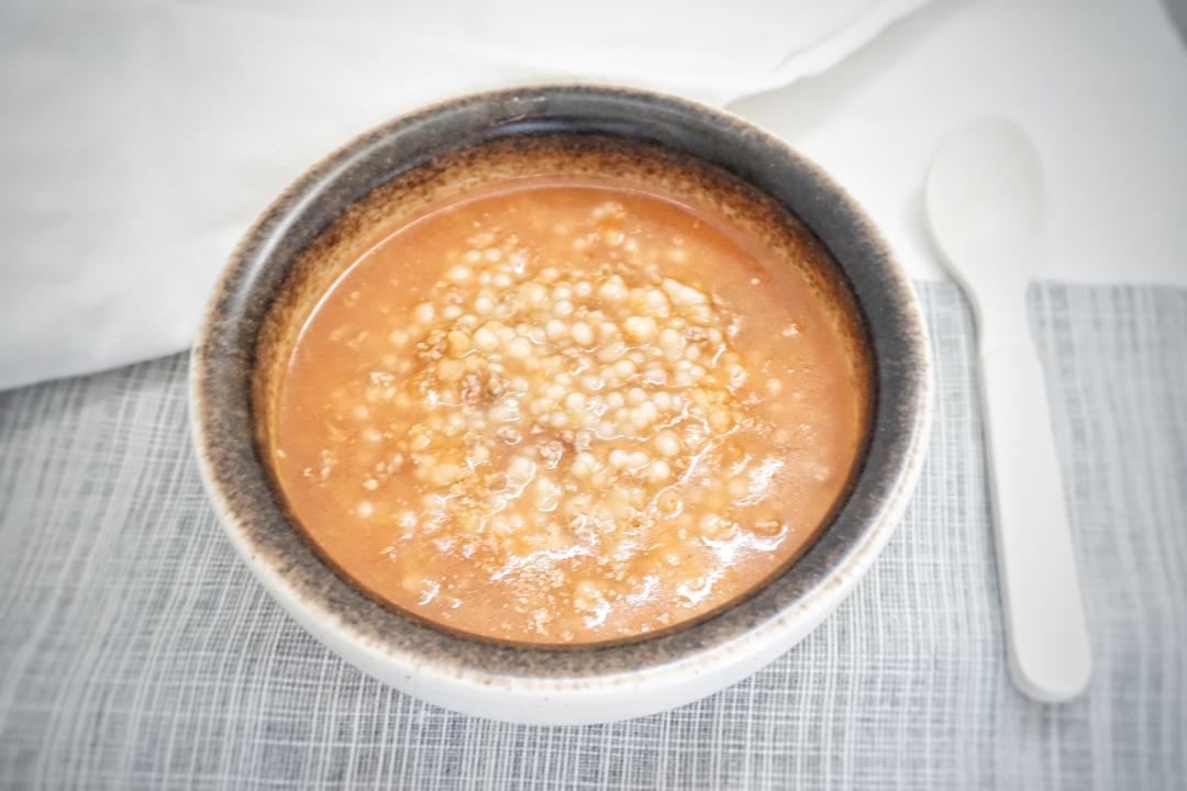 宝宝辅食番茄牛肉小米面疙瘩