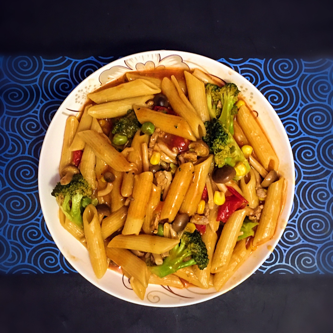 糯米啾做的番茄汁通心粉