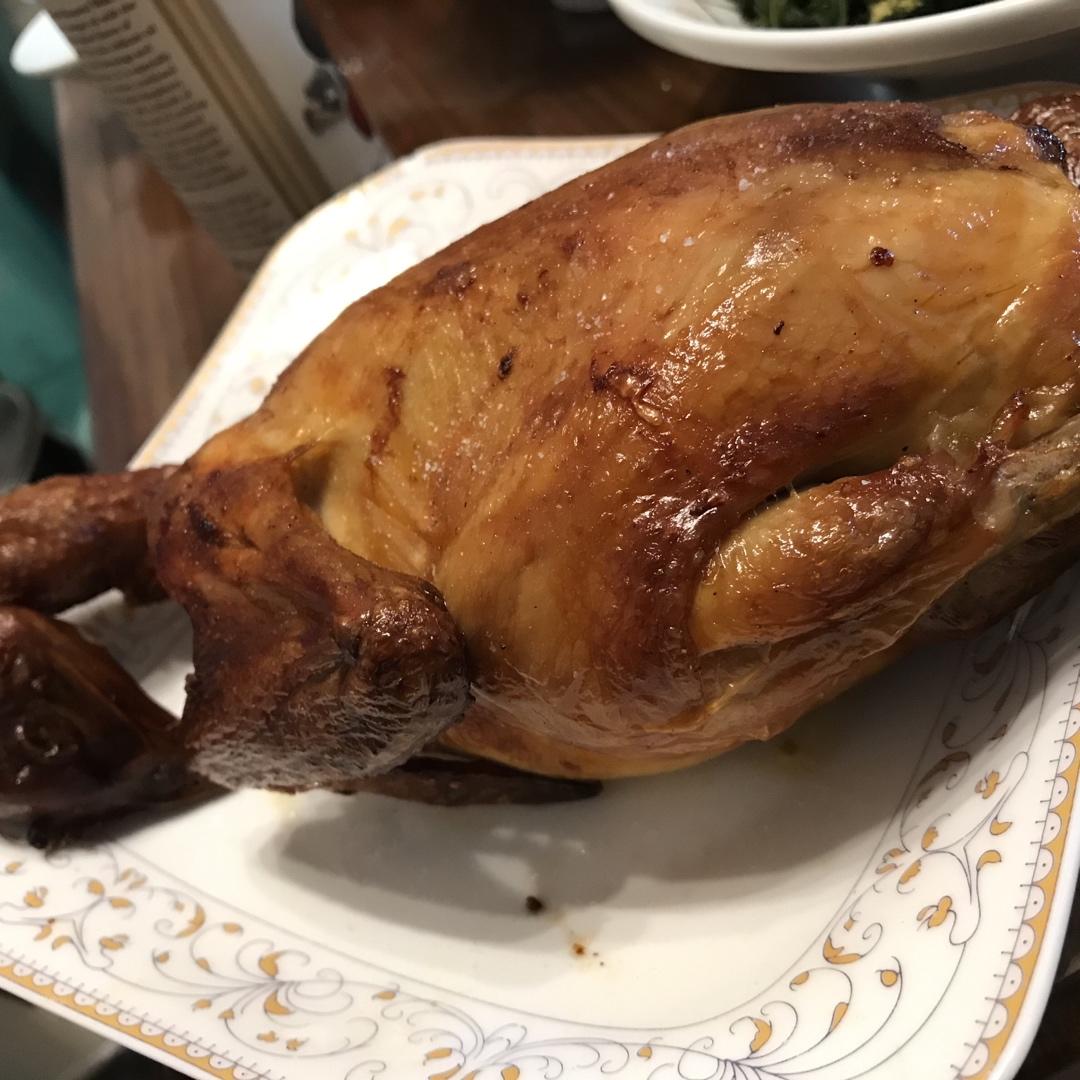 超简单的脆皮烤鸡