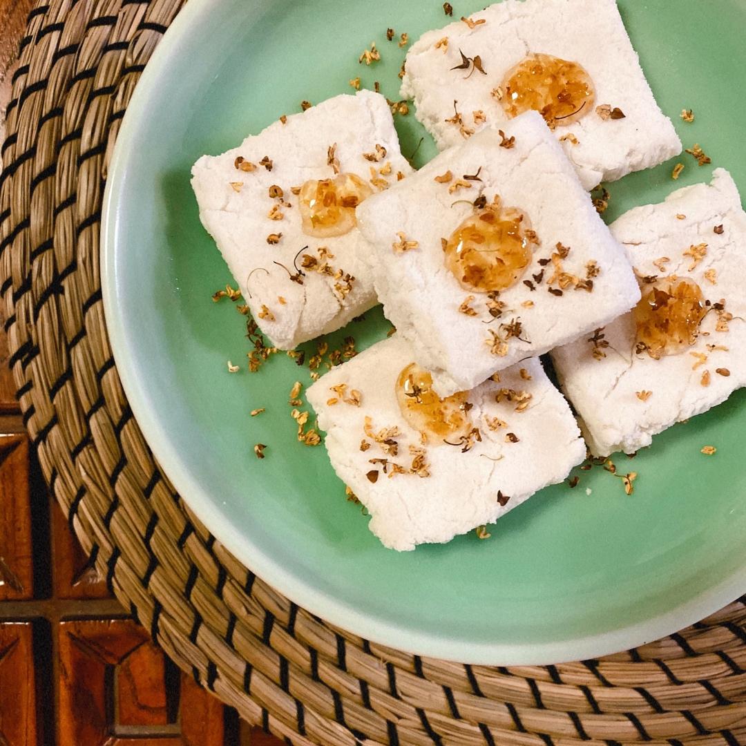 vv是精致的猪猪女孩做的网红南大门米糕桂花糕