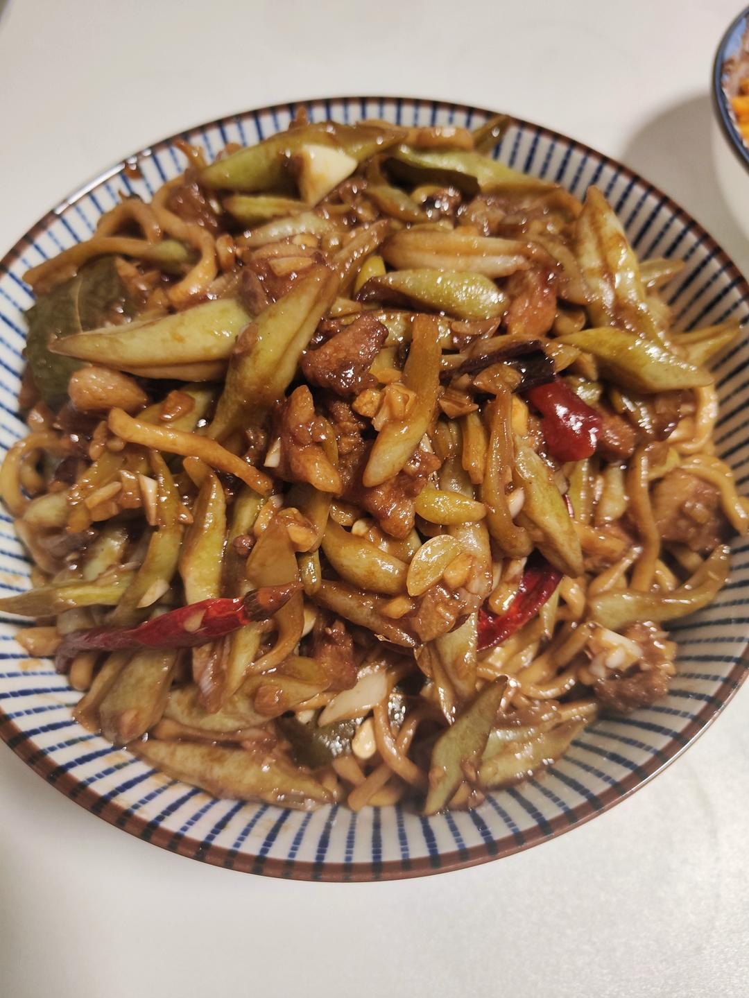 地道老北京扁豆焖面 豆角焖面 太好吃小心吃撑哦