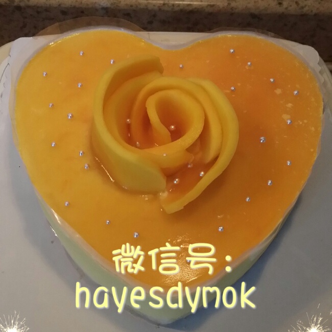 料超足的芒果慕斯蛋糕
