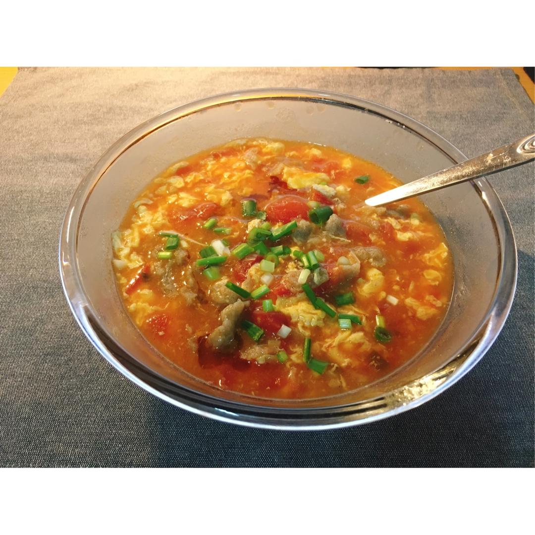 西红柿鸡蛋疙瘩汤