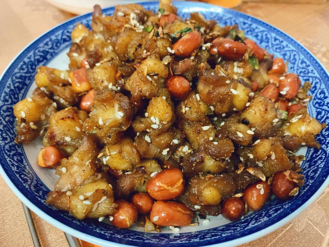 孜然爆炒掌中宝(鸡脆骨)