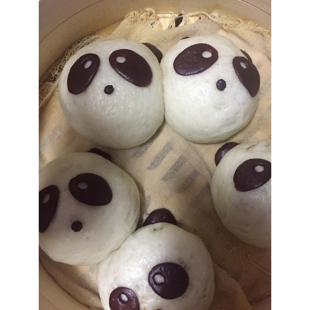 熊猫豆沙包&紫薯包