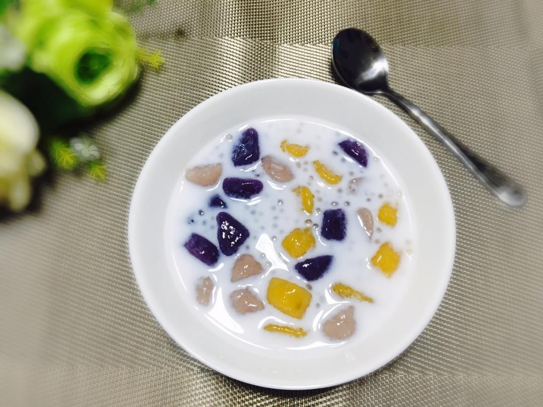 自制芋圆甜品，没有烤箱也能吃美味的甜品