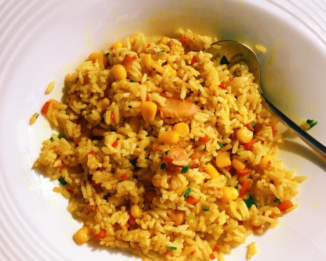 咖喱鸡炒饭的做法