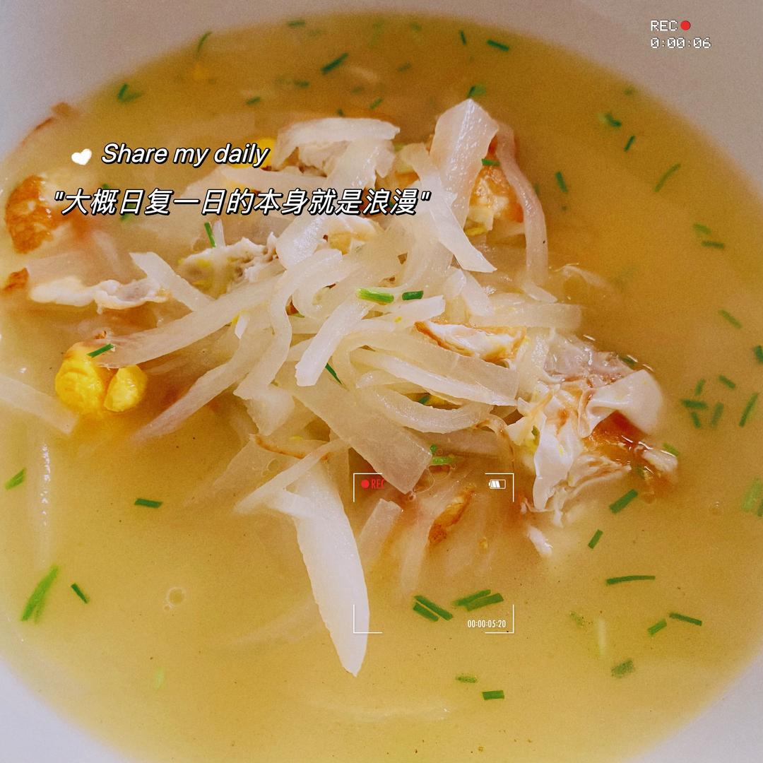 萝卜丝煮荷包蛋