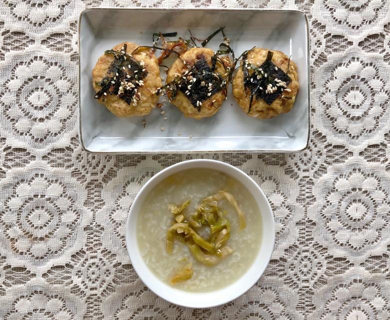 椒盐海苔鸡肉饼