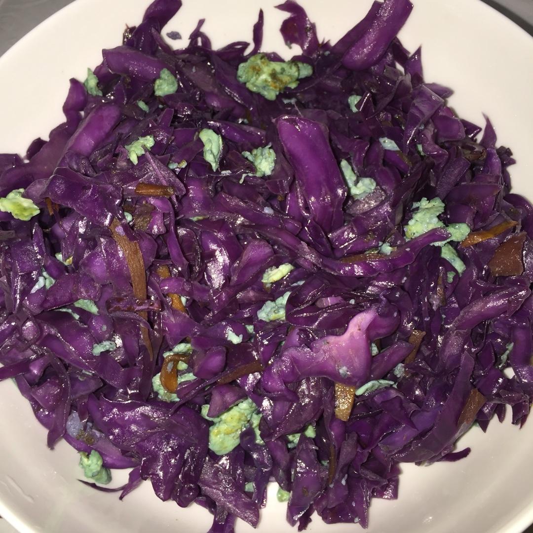 【紫甘蓝炒鸡蛋】