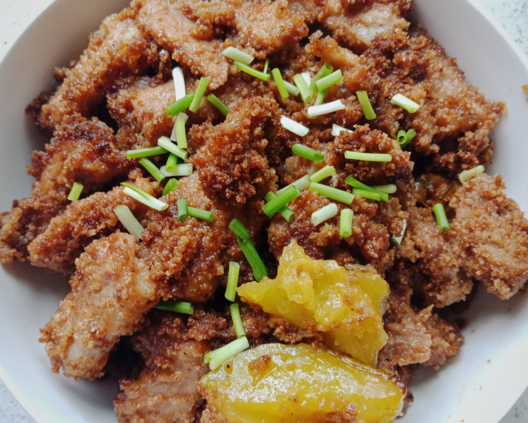 小希麻麻-电饭煲南瓜粉蒸肉的做法