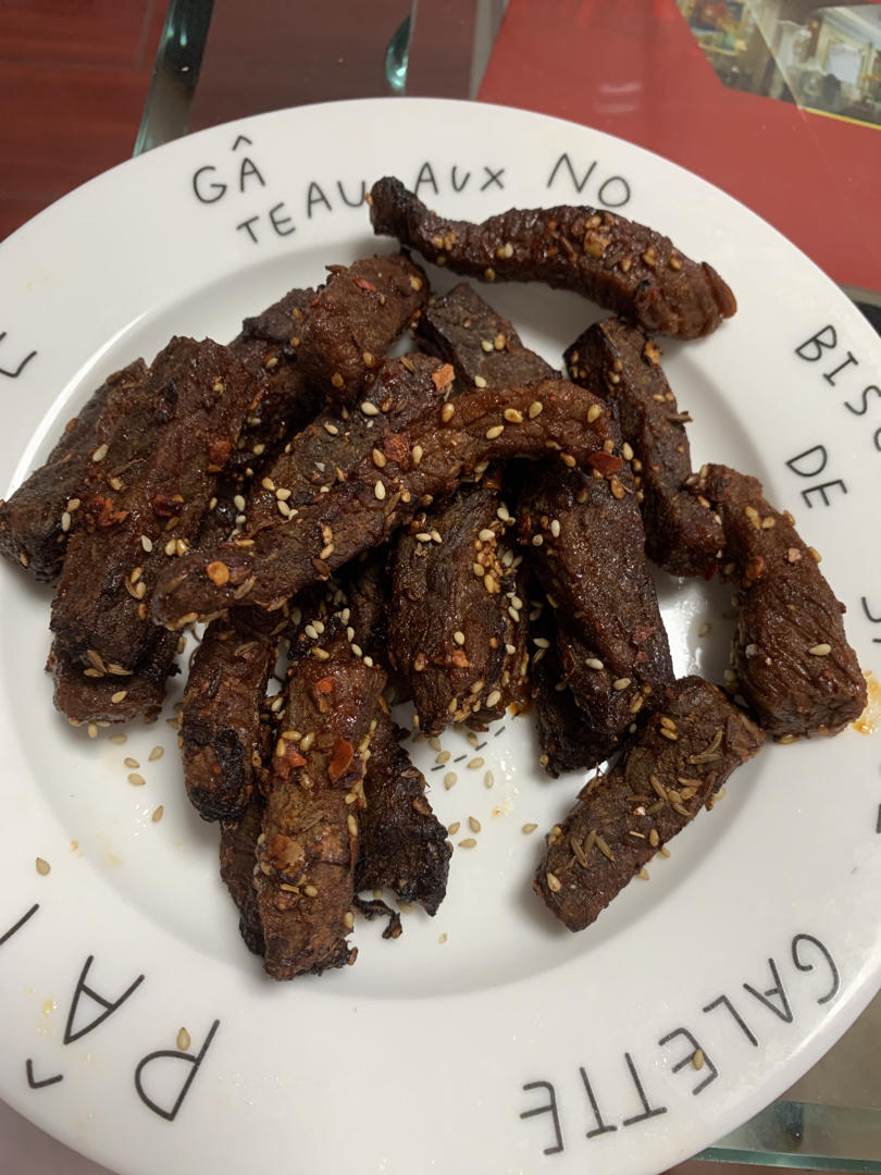 超级好吃又易做的生烤牛肉干 空气炸锅版