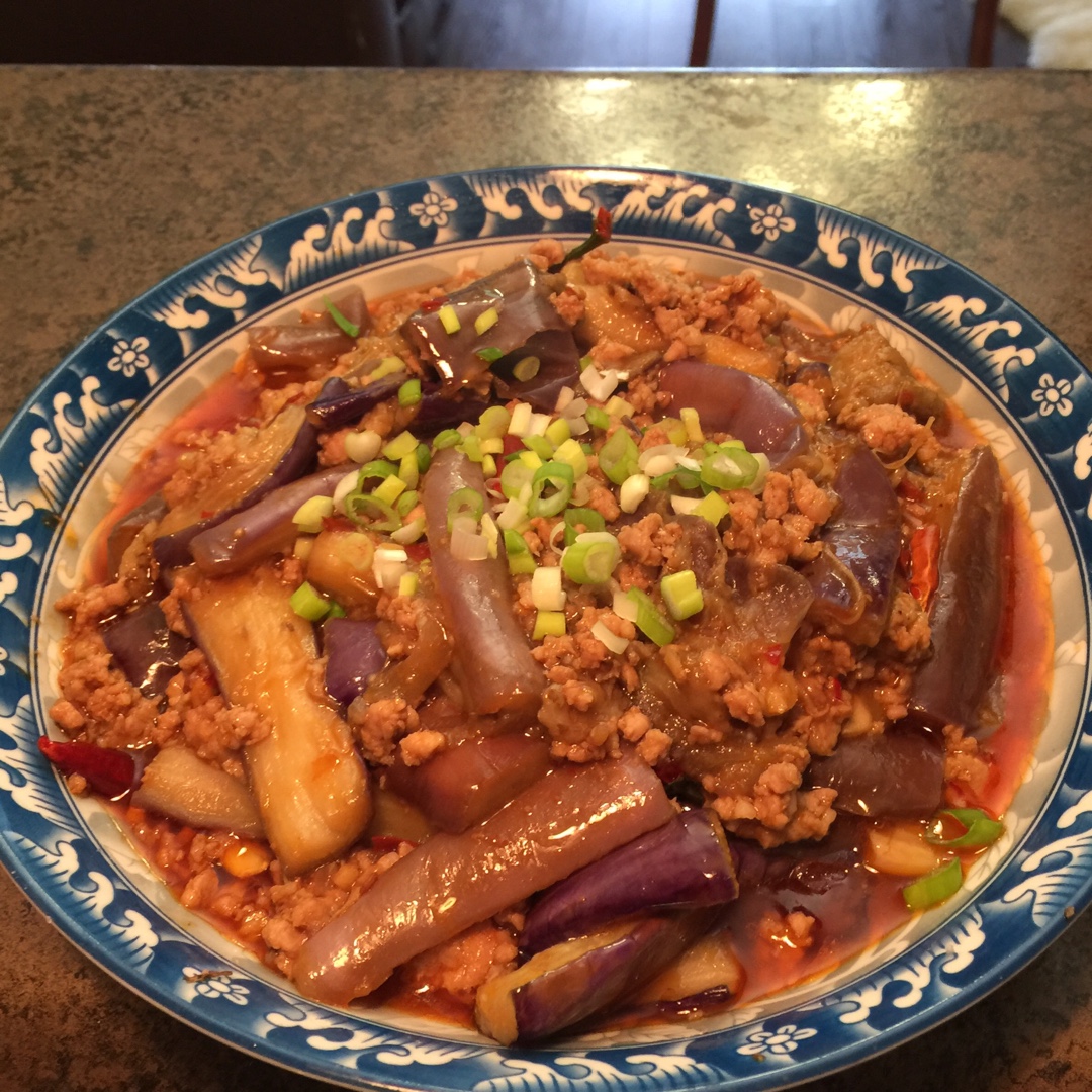 红烧肉沫茄子