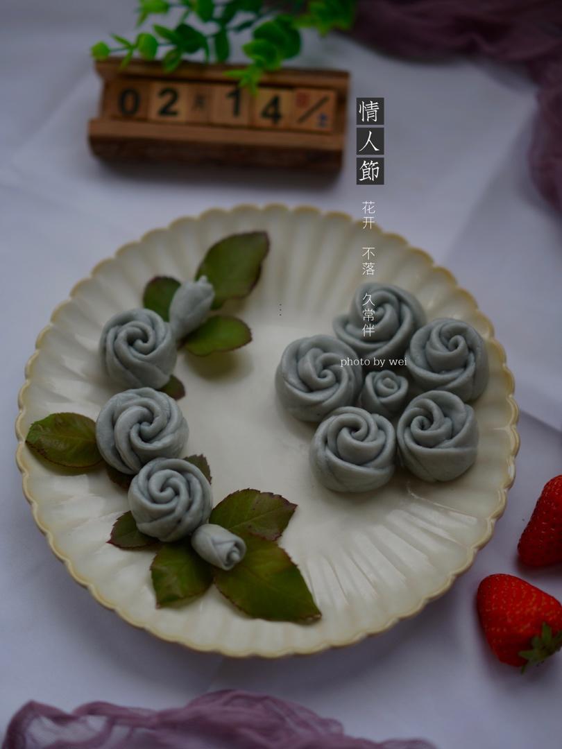 创意玫瑰花馒头