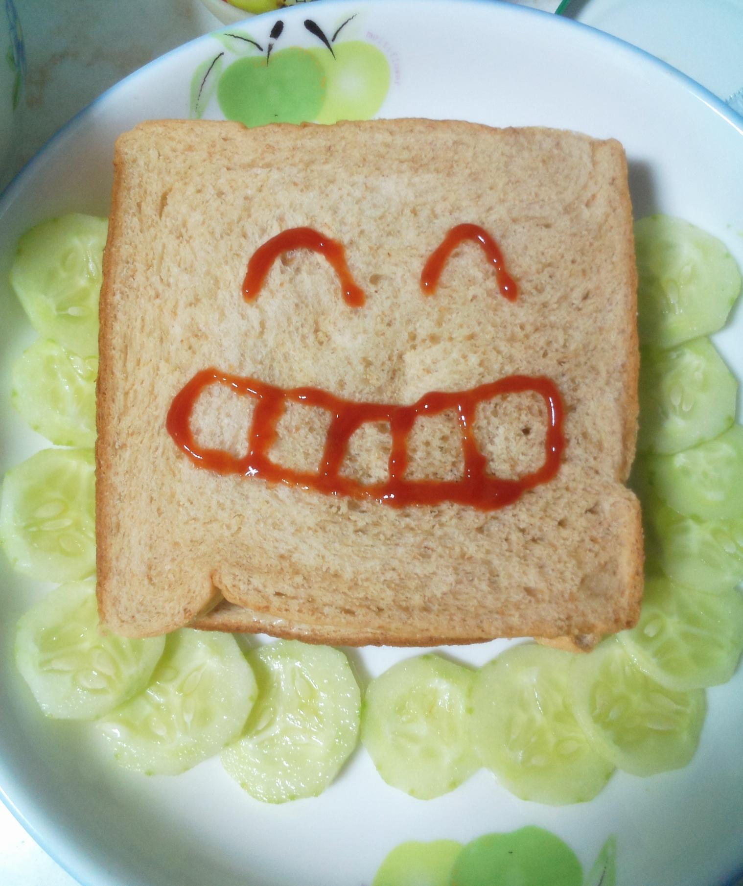 微笑三明治的做法