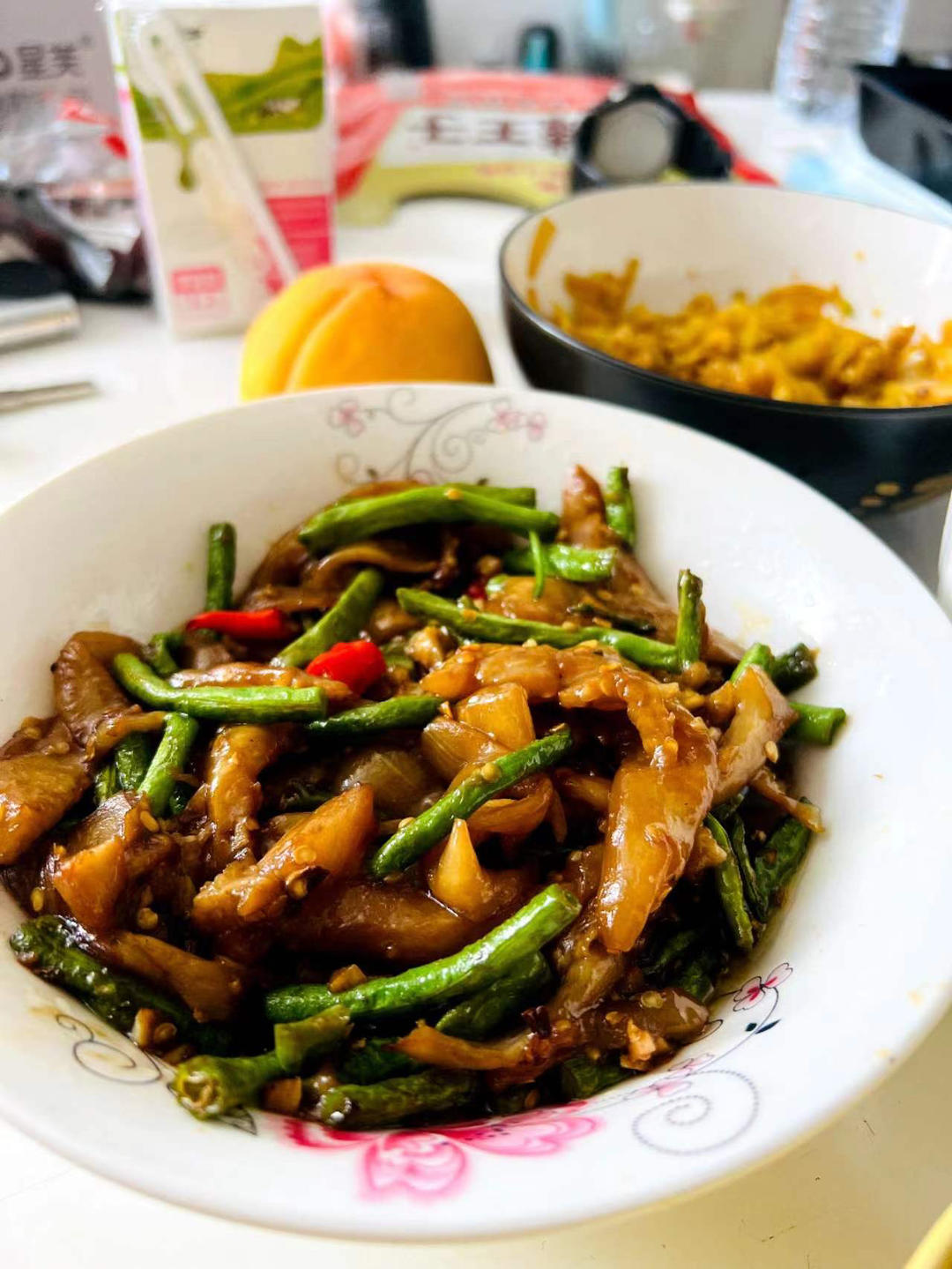 豆角烧茄子