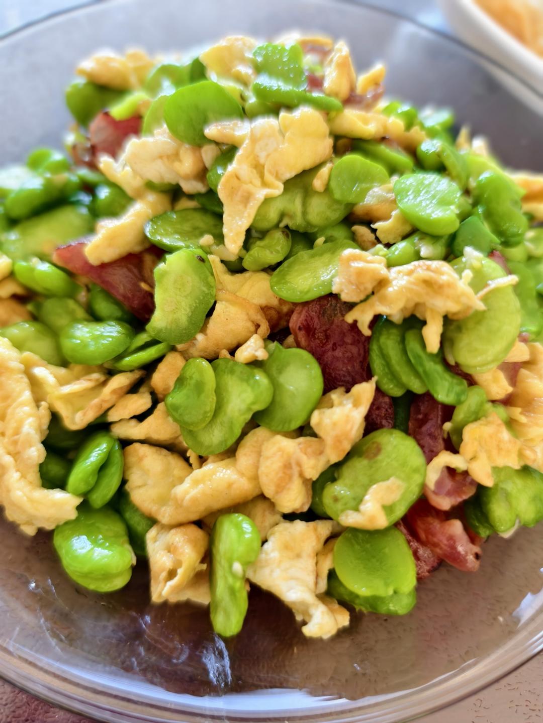 鲜蚕豆炒鸡蛋