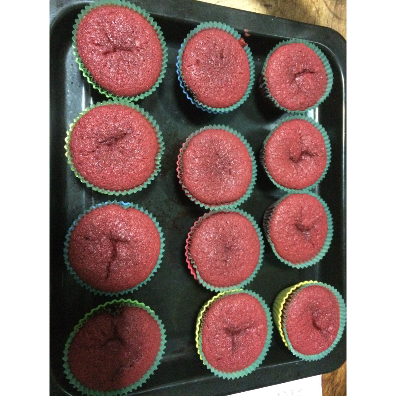 传统红丝绒杯子蛋糕（极软无泡打粉）Red velvet cupcake