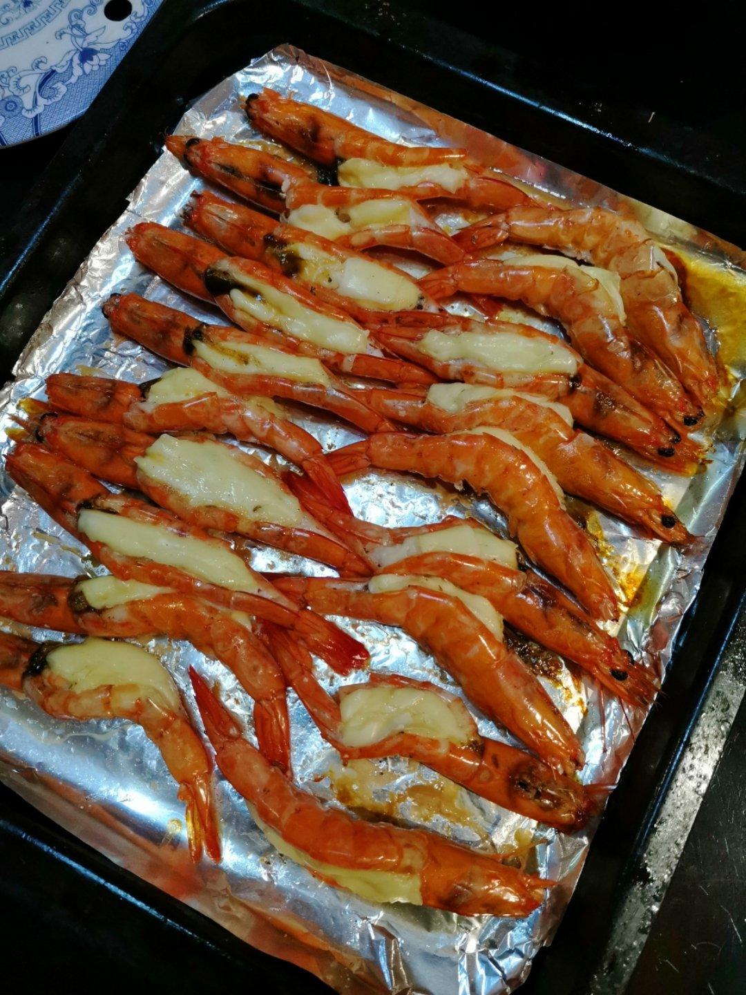 芝士烤虾（无蒜蓉版）