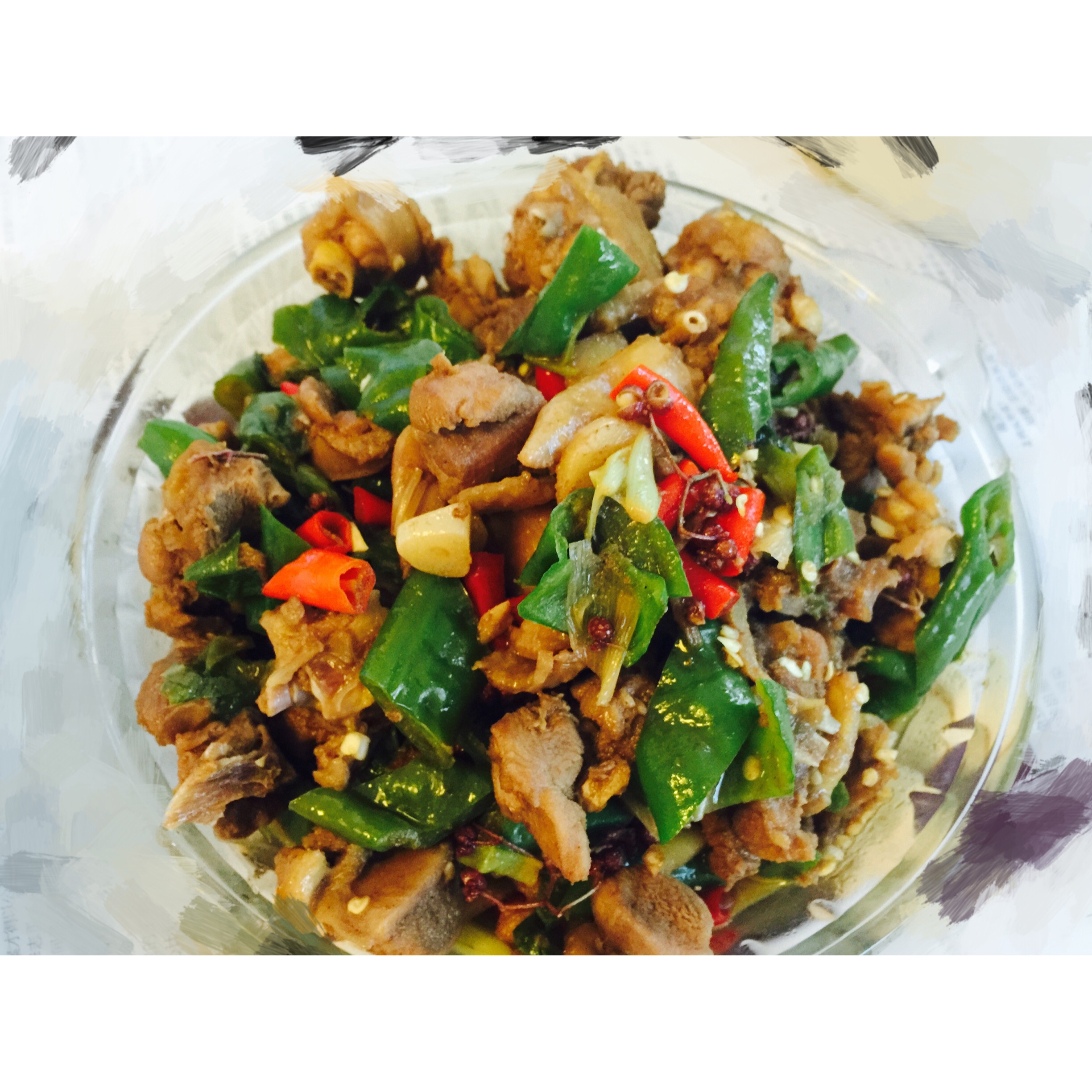 青椒辣子鸡丁