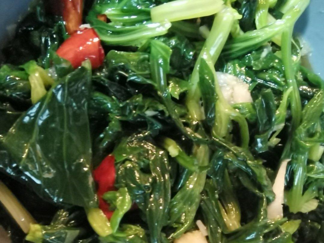 简单的凉拌芹菜叶