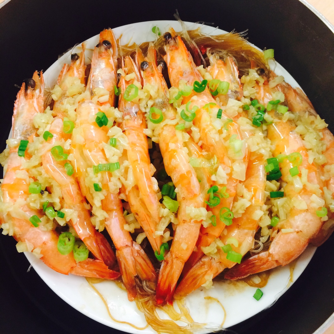 【蒜蓉粉丝蒸大虾图片】riva00000_下厨房