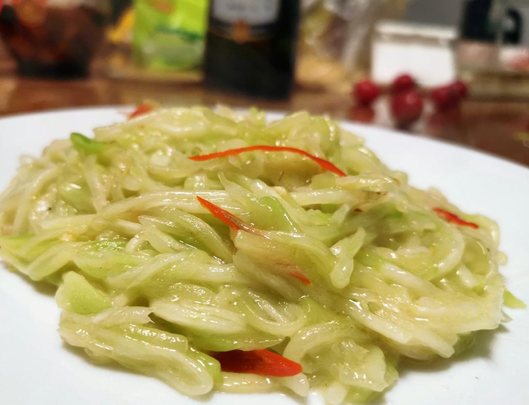 清炒芥兰丝的做法