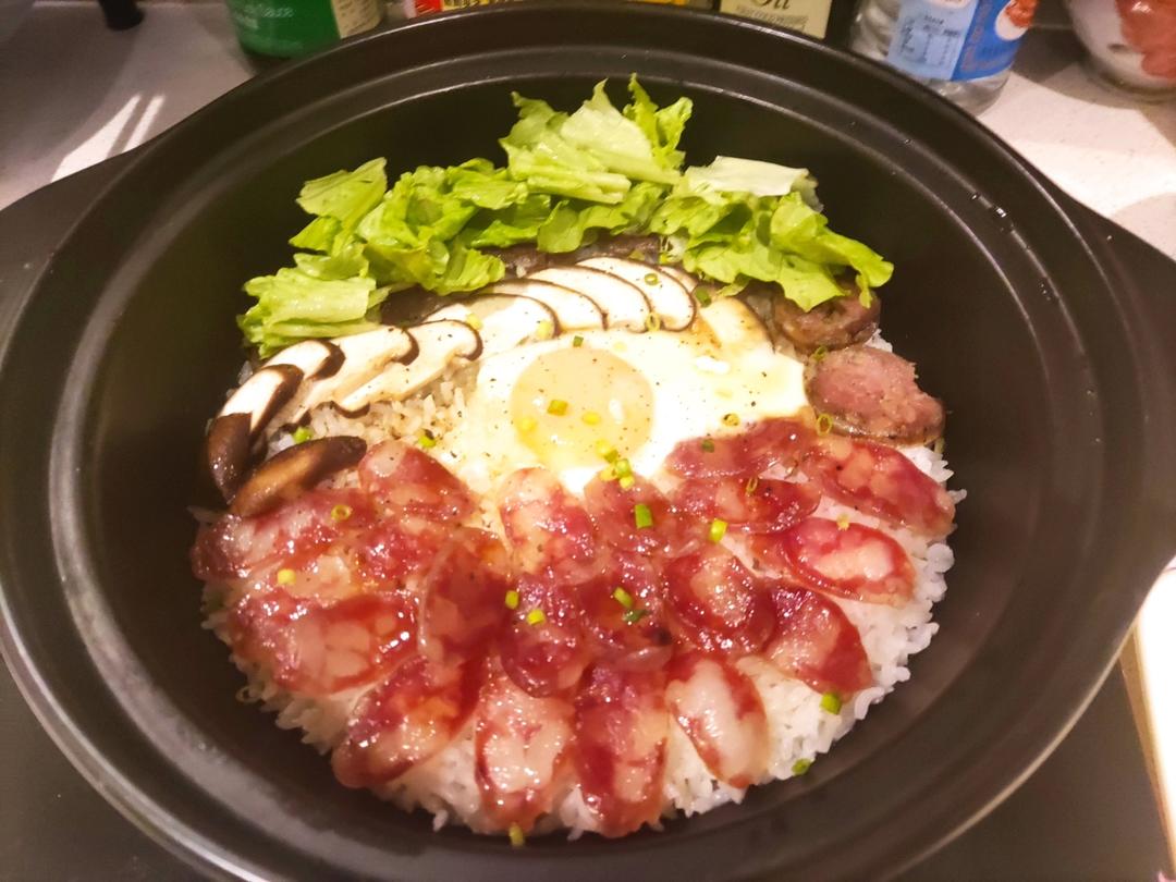香喷喷的🍲腊肠煲仔饭（砂锅版）超简单神速