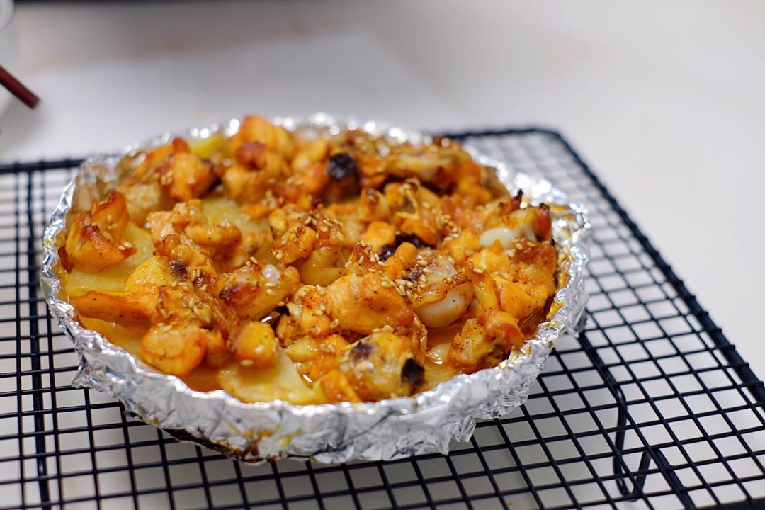 新奥尔良烤鸡腿土豆