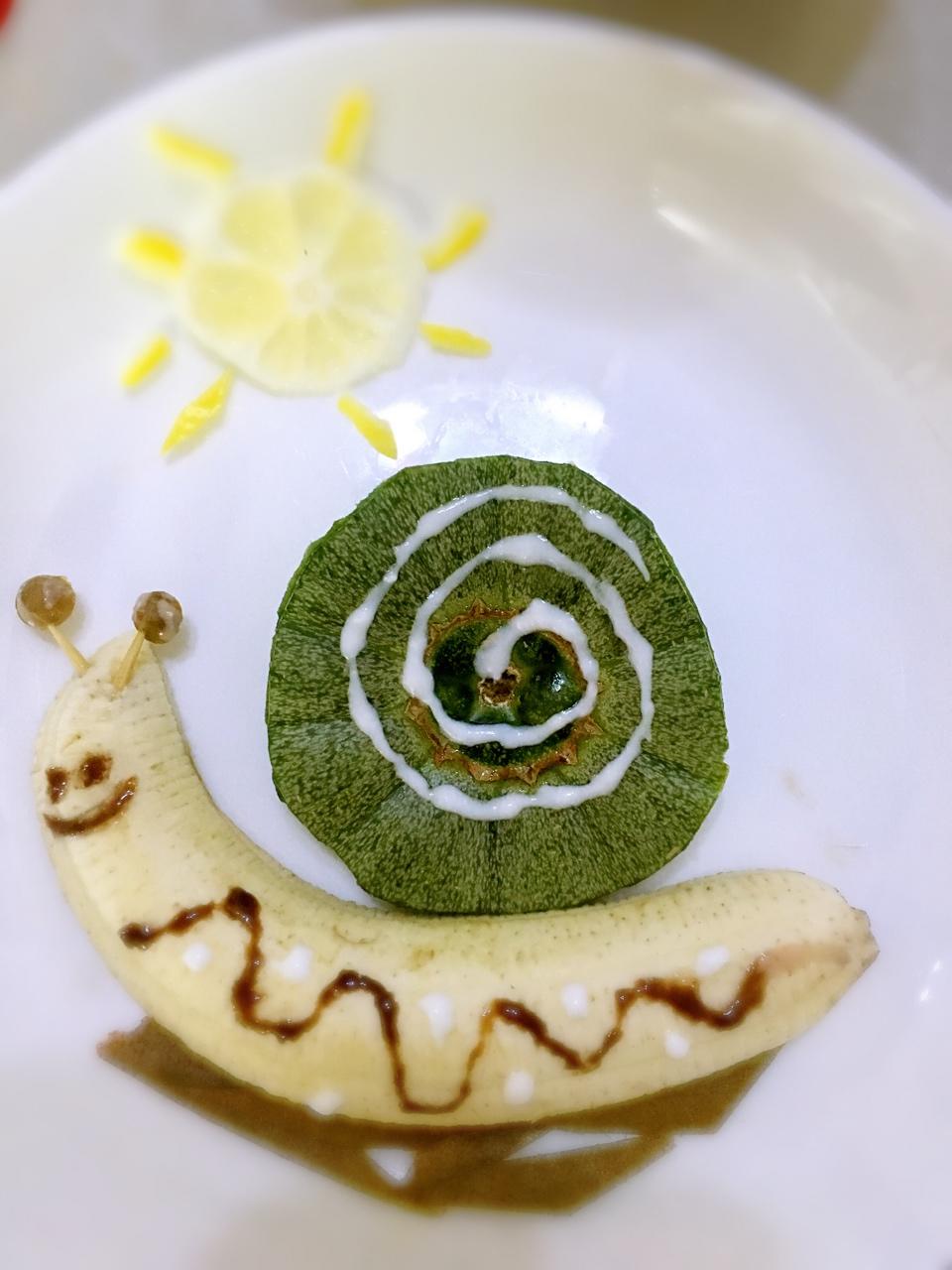 咖啡加盐的烘培日记做的阿鲁鲁的宝宝早餐(蜗牛造型)