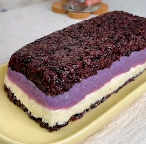 紫米芋泥奶酪砖的做法