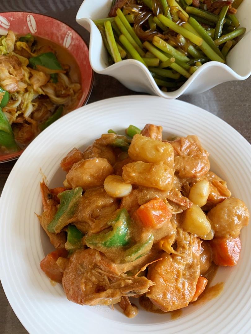 咖喱虾<绝对好吃>