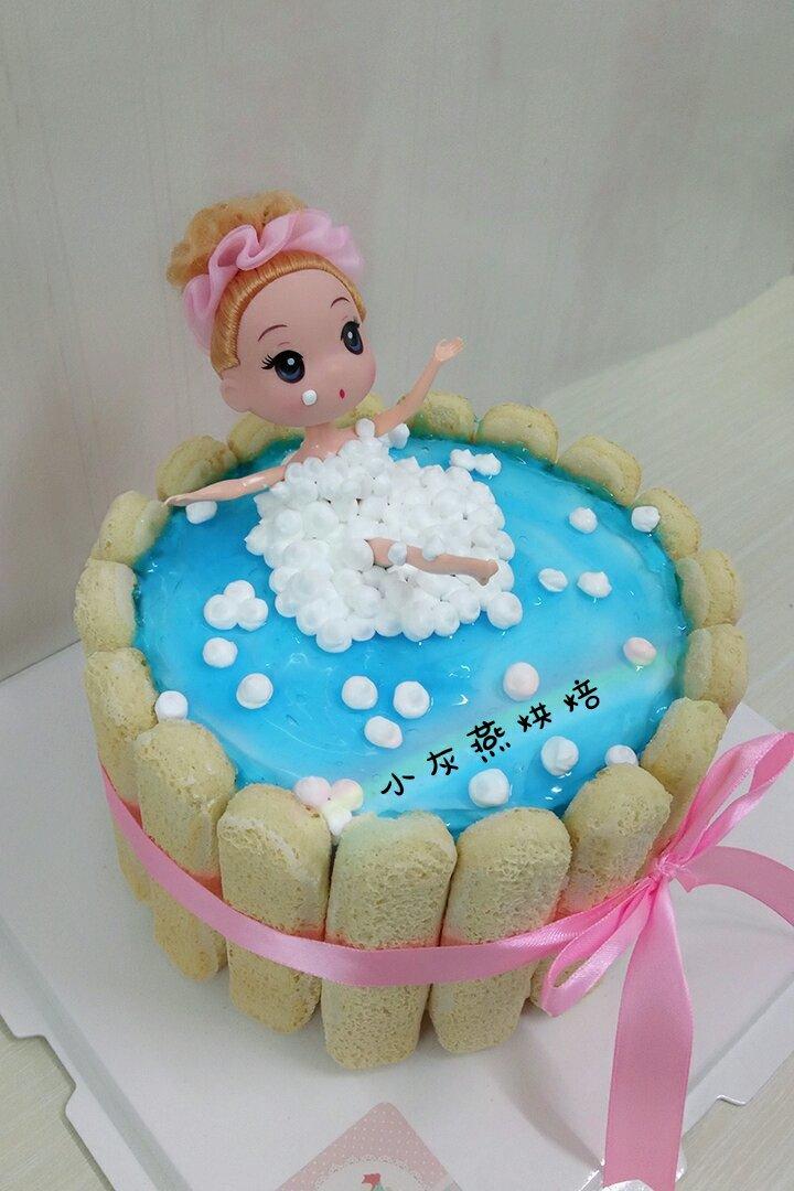 手机用户5059_9eni做的泡澡娃娃生日蛋糕(8寸)