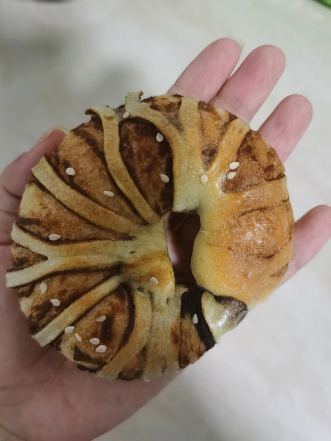 老式豆沙面包圈(只需一次发酵)