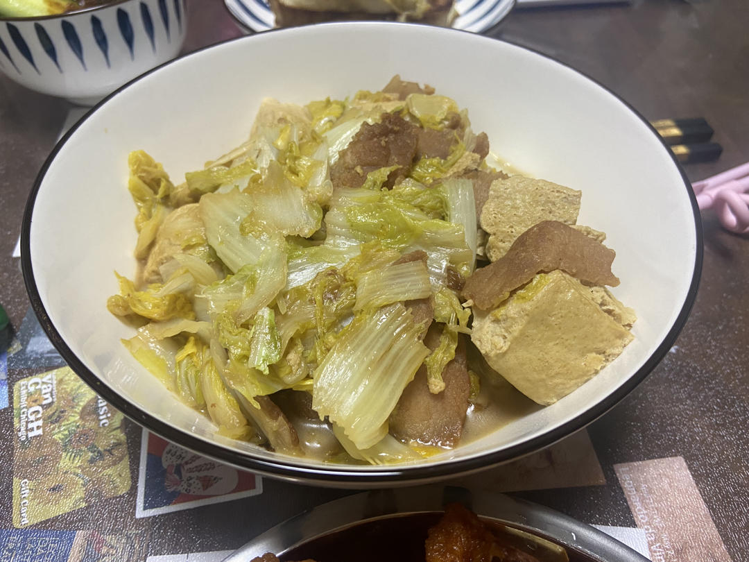大白菜炖冻豆腐