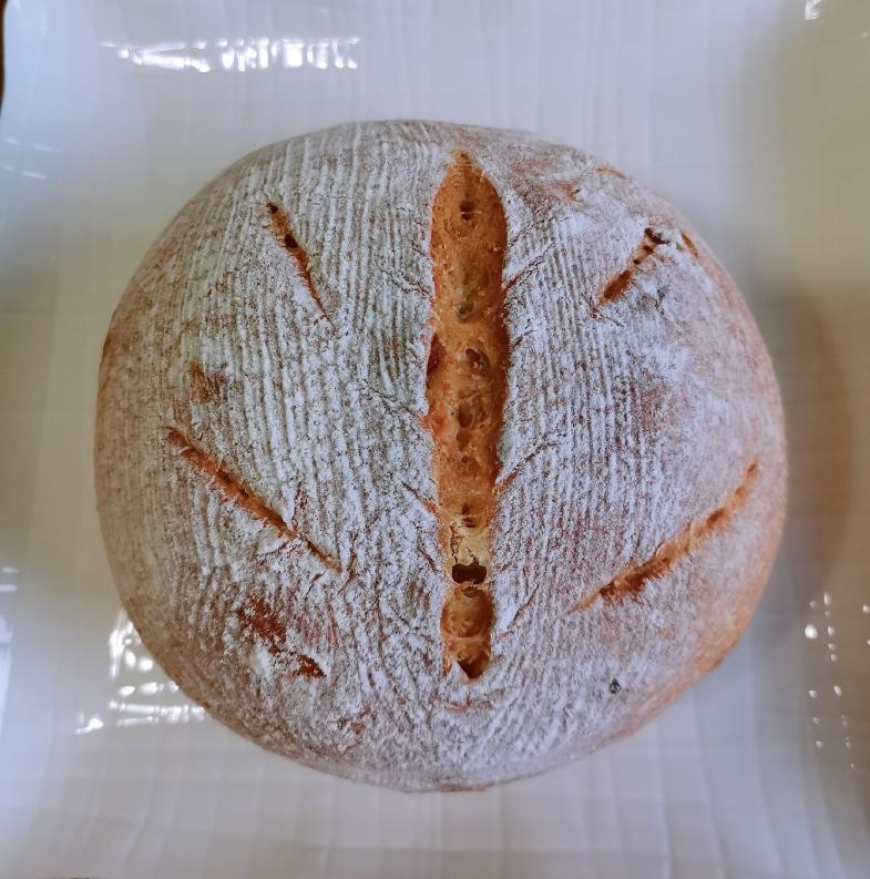 冷藏发酵法--香味醇厚的红酒蔓越莓葡萄干全麦欧包-超强饱腹感--减肥专用欧包（卡路里已算好）的做法