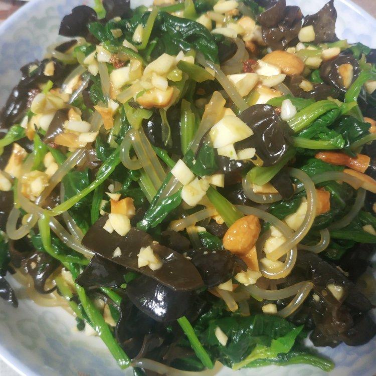 菠菜拌粉丝