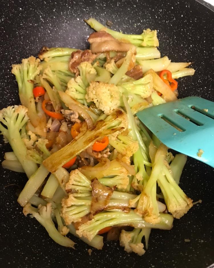 干锅花菜【曼达小馆】2017年夜饭