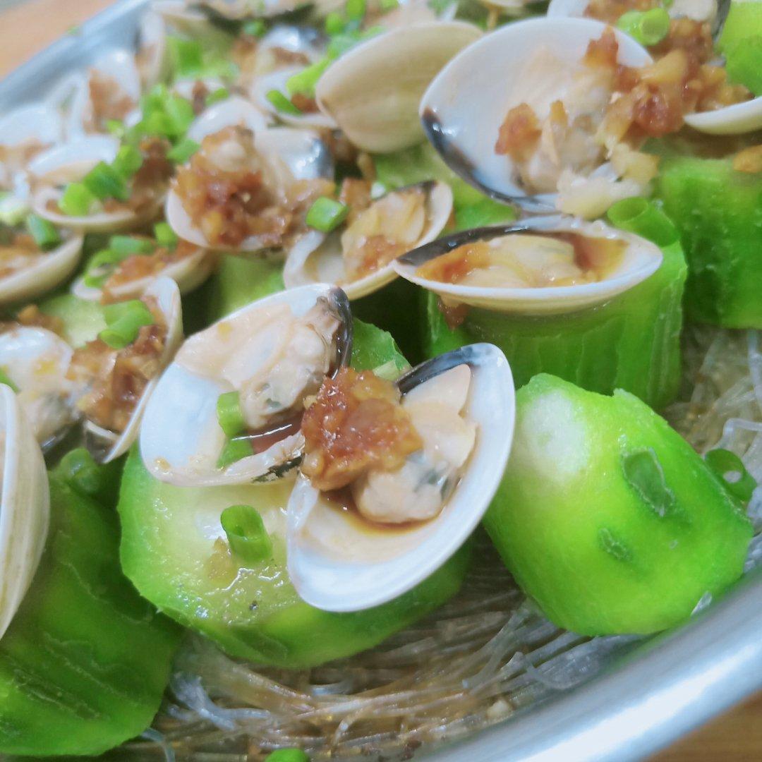 蒜蓉丝瓜蒸白贝