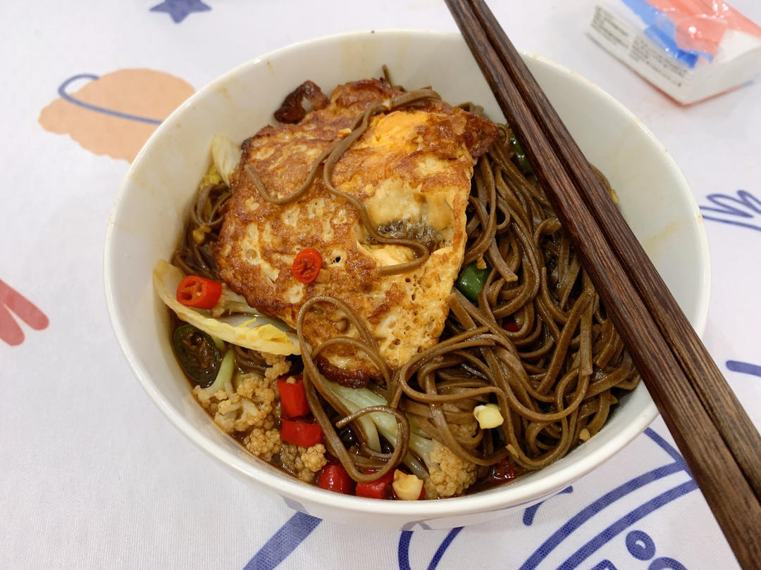 减脂荷包蛋焖荞麦面