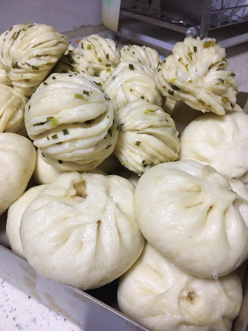 葱油花卷，一根筷子卷出漂亮的造型