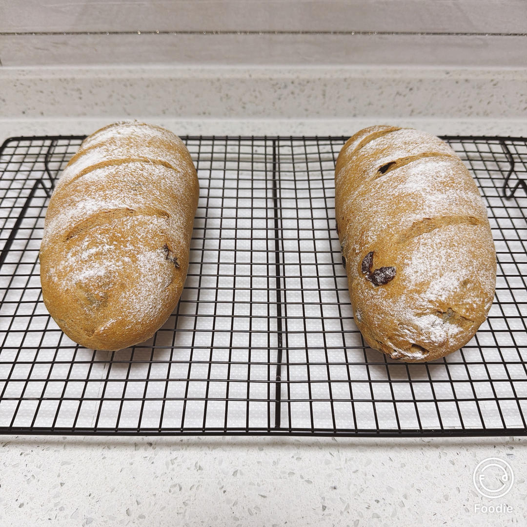 全麦蔓越莓软式欧包（免揉）