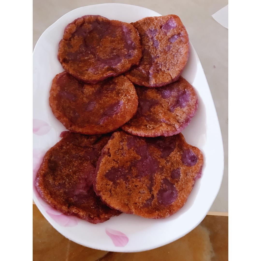 牛奶紫薯糯米饼