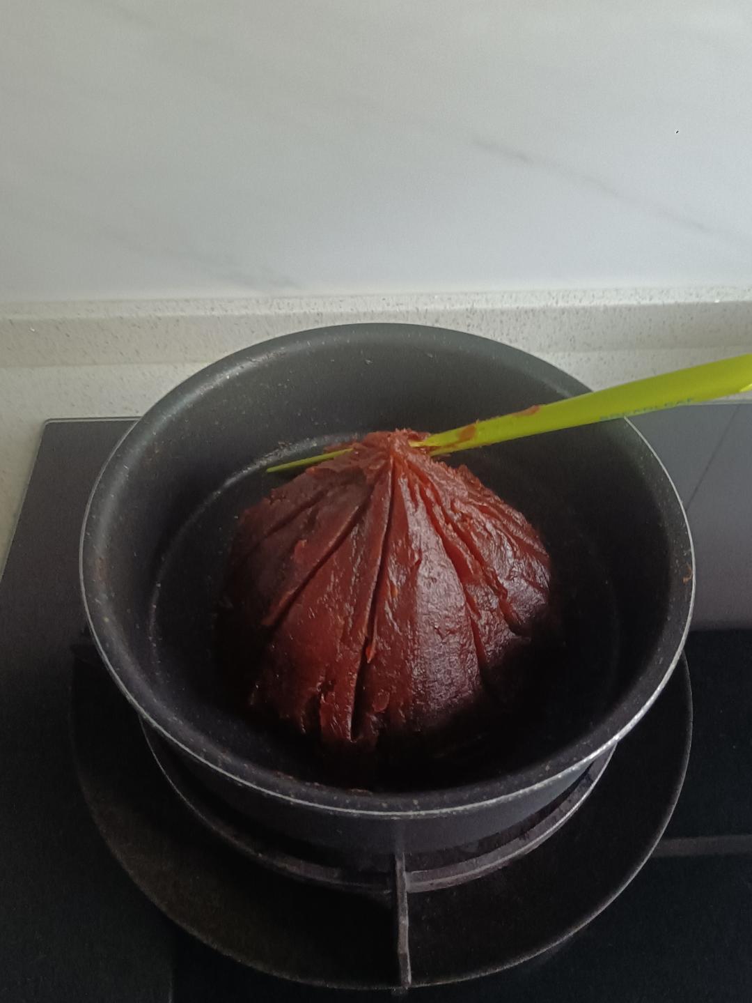 山楂馅这样做，多加一种材料，就能成团 延展度好 不易散！