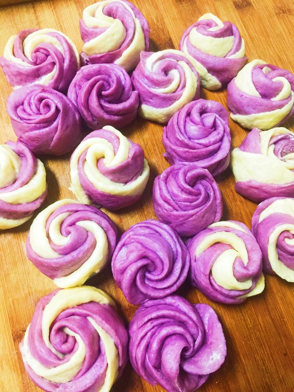 紫薯玫瑰花馒头