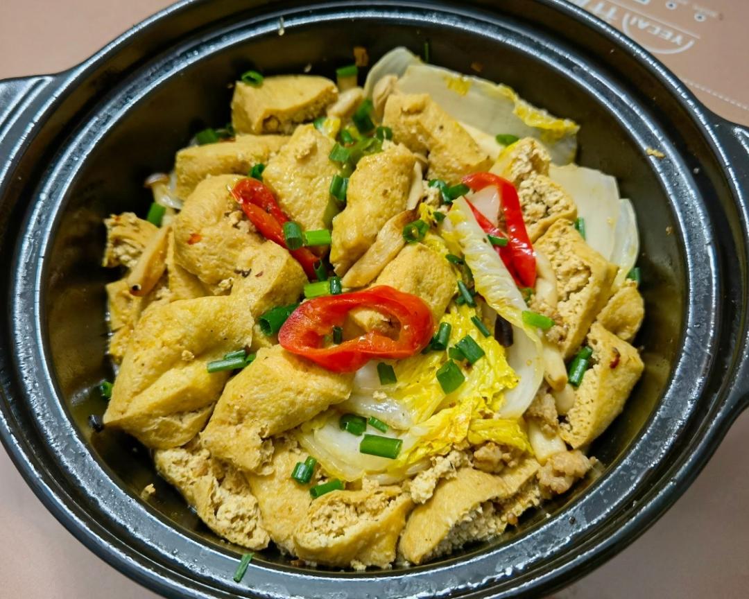 【白菜油豆腐煲(砂锅)的做法步骤图】chijl_下厨房