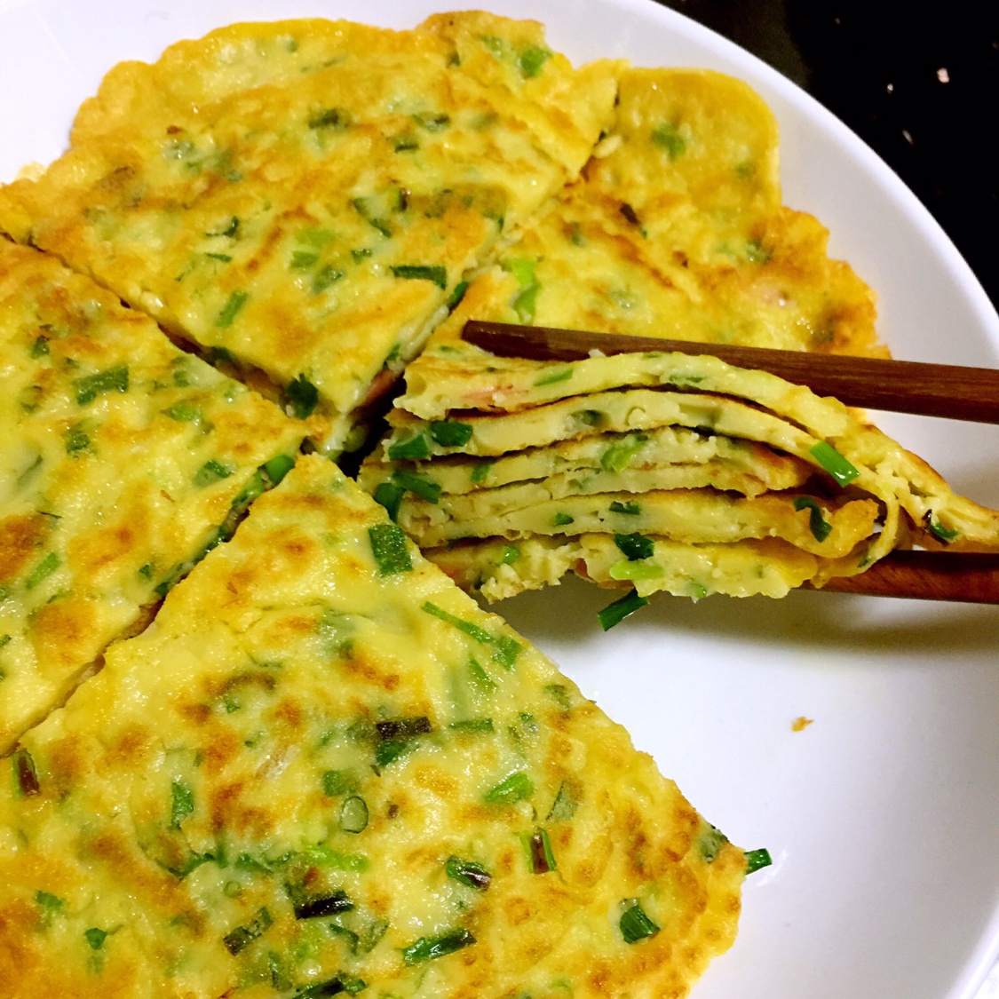 潩溪公子做的香葱鸡蛋饼