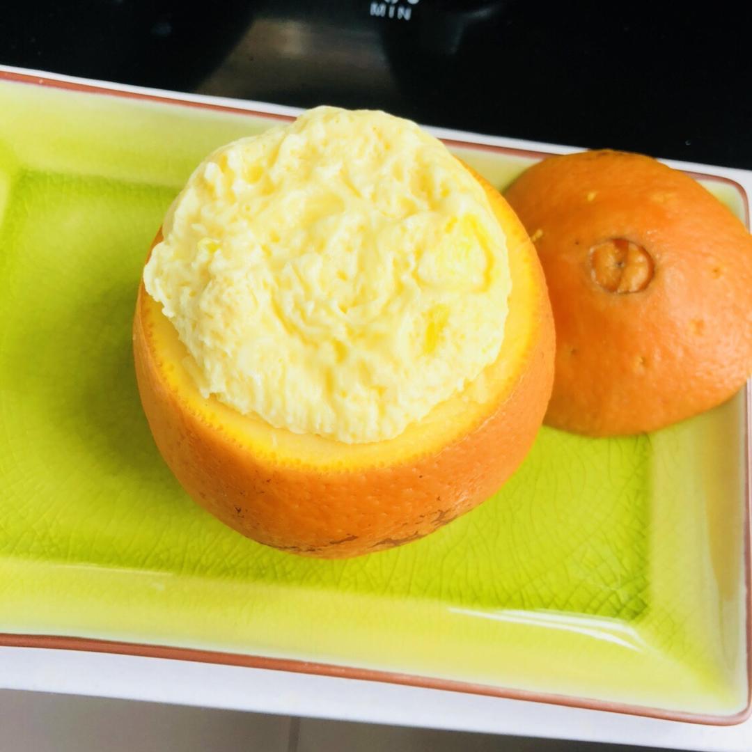 甜橙牛奶蛋羹