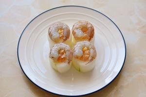 鲜虾瑶柱蒸冬瓜的做法 步骤4